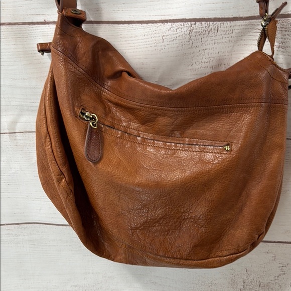 Anthropologie tan brown Leather Crossbody Bag Sabina New York Leather Crossbody - Picture 13 of 16